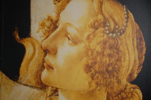 a painting of a woman with curly hair at Posada Tresmentiras in Aldeanueva del Camino