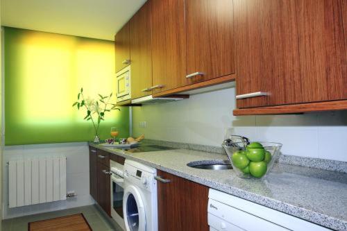 Η κουζίνα ή μικρή κουζίνα στο Apartamentos Turísticos Real Valle Ezcaray