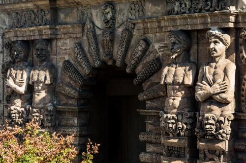 a building with statues on the side of it at I Mori di Porta Nuova Suite & Terrace in Palermo