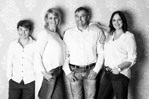 a black and white photo of a group of people at Chalet Tyrol in Fügen