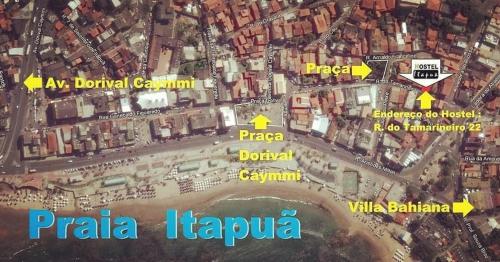 מבט מלמעלה על Hostel Itapua