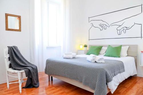 Postel nebo postele na pokoji v ubytování Bella Nonna