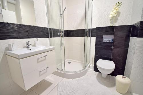 Koupelna v ubytování Apartament Cinema