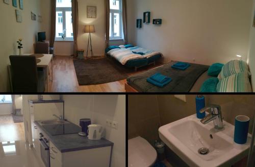 Posteľ alebo postele v izbe v ubytovaní Lovely Studio Apartment Volkertmarkt