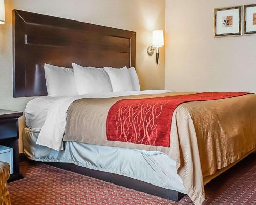 a large bed in a hotel room at Quality Inn & Suites Roswell North in Roswell