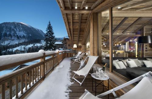 冬のLes 3 Chalets Courchevelの様子