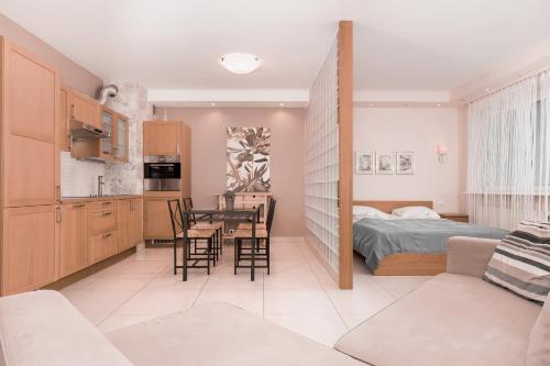 Kuchyň nebo kuchyňský kout v ubytování Apartament Sunrise Spacerowa by Noclegi Renters