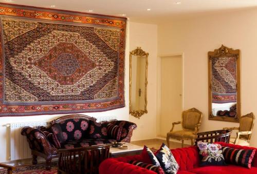 Χώρος καθιστικού στο Beit El Kroum Boutique Hotel