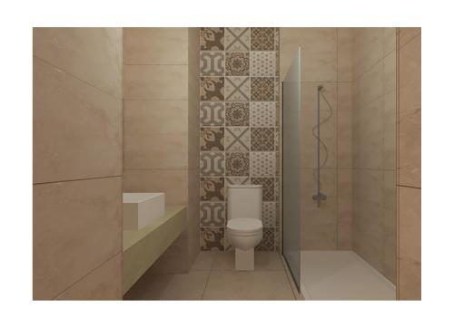Bilik mandi di Livas Hotel Apartments