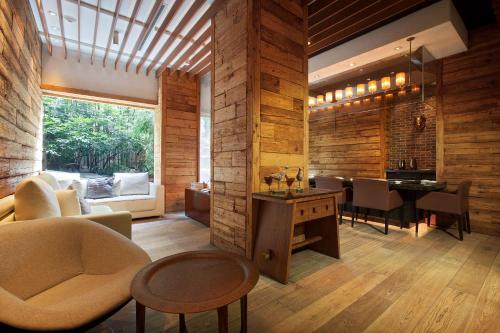 a living room with a couch and a table at Hyatt Regency Mexico City in Mexico City