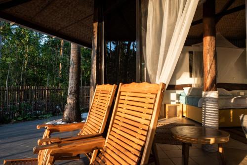 Istumisnurk majutusasutuses GreenHouse EcoLodge