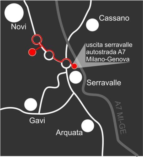 a map ofzaenna and the cities on it at Serravalle Golf Hotel in Serravalle Scrivia
