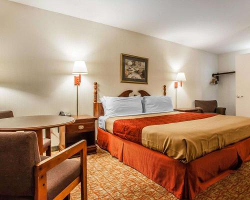 Tempat tidur dalam kamar di Econo Lodge Douglassville-Pottstown