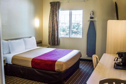une chambre d'hôtel avec un lit et une fenêtre dans l'établissement Econo Lodge, à Meadville