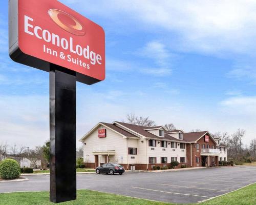 Et logo, certifikat, skilt eller en pris der bliver vist frem på Econo Lodge Inn & Suites Shelbyville