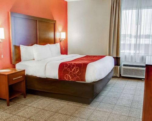 a bedroom with a large bed in a hotel room at Comfort Suites Tyler South in Tyler