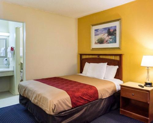 Una habitación de hotel con una cama en una habitación en Econo Lodge Petersburg - Fort Lee, en Petersburg