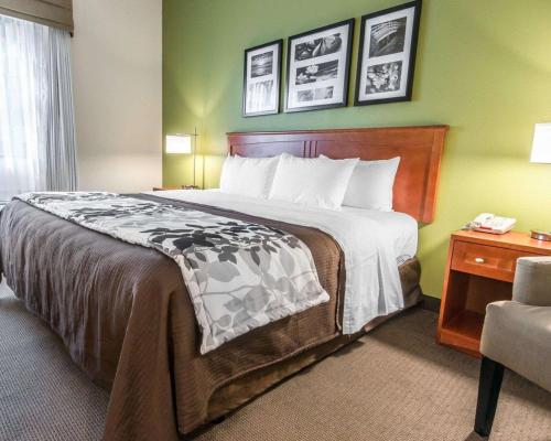 Katil atau katil-katil dalam bilik di Sleep Inn & Suites