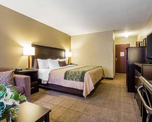 Harlan的住宿－Quality Inn，酒店客房,配有床和沙发