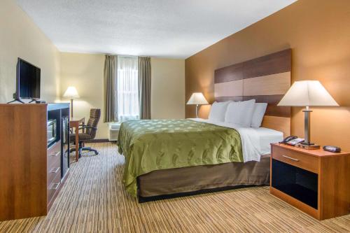 a hotel room with a bed and a television at Quality Inn Loganville US Highway 78 in Loganville