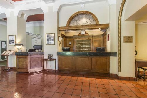 a lobby of a hotel with a reception desk at Digby Pines Golf Resort and Spa in Digby