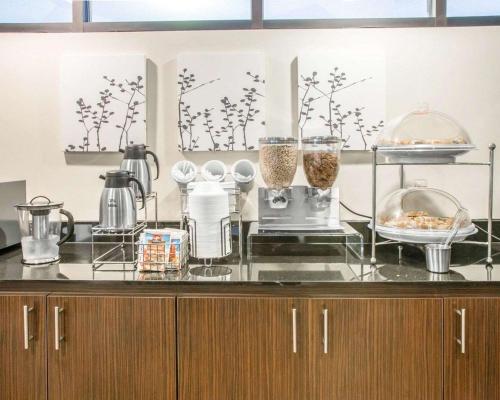 a counter top with many different items on it at Sleep Inn Midway Airport in Chicago