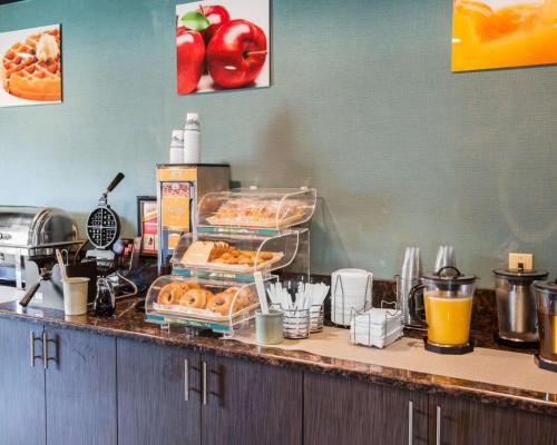 een aanrecht met wat eten erop bij Quality Inn Franklin I-65 in Franklin