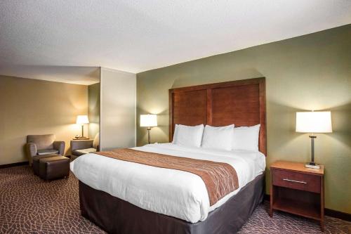 Un pat sau paturi într-o cameră la Comfort Inn & Suites Kannapolis - Concord