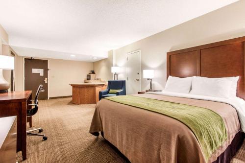 Krevet ili kreveti u jedinici u okviru objekta Comfort Inn & Suites Omaha Central