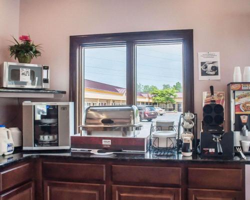 Kuchyň nebo kuchyňský kout v ubytování Amherst Inn & Suites