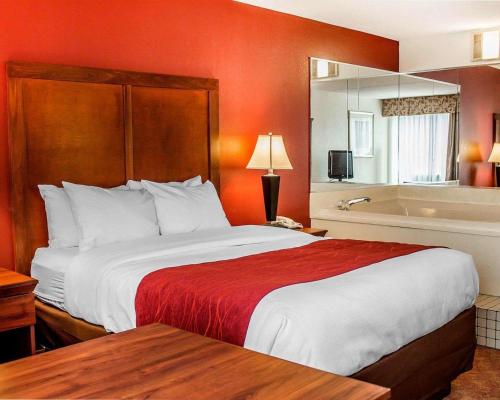 Un pat sau paturi într-o cameră la Quality Inn