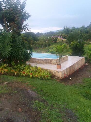 una piscina en medio de un patio en Apartamento Campestre Pereira, en Pereira
