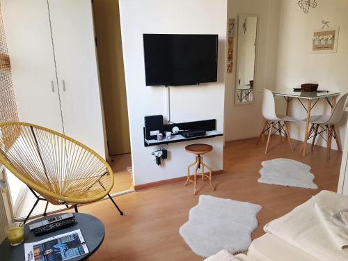 A television and/or entertainment center at Apartman Centar