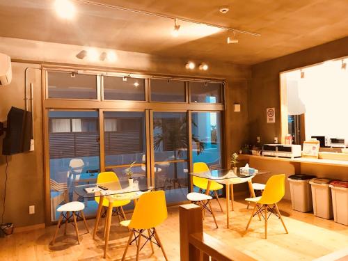Χώρος καθιστικού στο Hostel Mosura no Tamago
