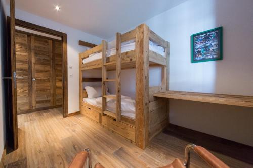 Cama o camas de una habitación en La Cordée 4 - Spa Access - Mer de Glace complex