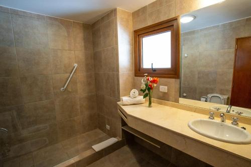 A bathroom at Costa Brava Apart Hotel & Suites