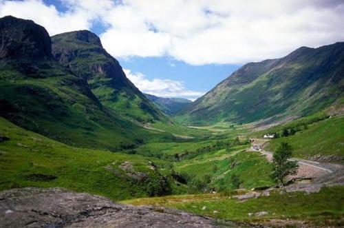 a view of a valley in a mountain range at Bank Street Lodge in Fort William