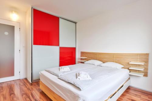 Postel nebo postele na pokoji v ubytování Apartment Molakova