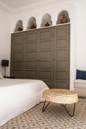 Cama ou camas em um quarto em Riad Danka