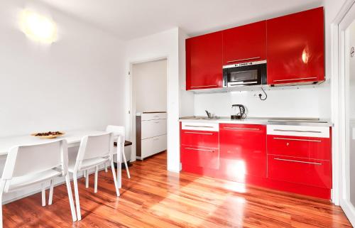 Kuchyň nebo kuchyňský kout v ubytování Apartment Molakova