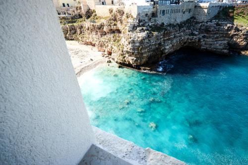 an aerial view of a body of water at Aquamarea in Polignano a Mare