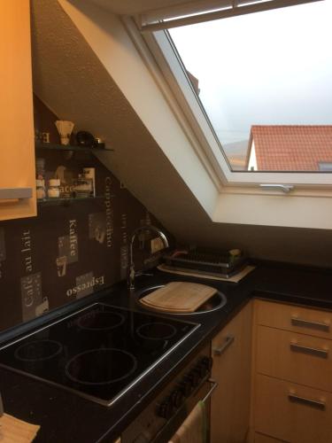 Dapur atau dapur kecil di Ferienwohnung Knittel