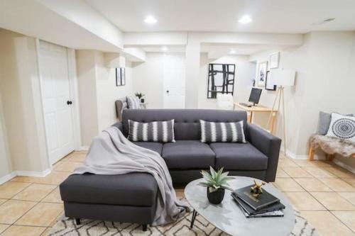 Trendy 1BR Basement with Laundry & Covered Parking