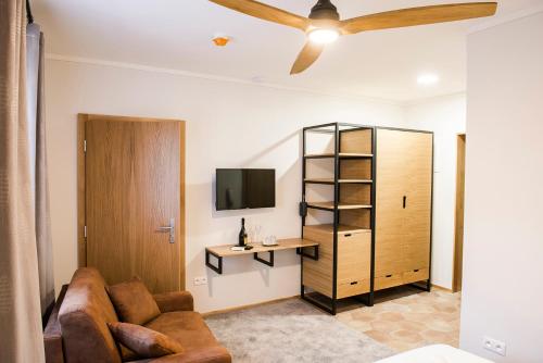 TV a/nebo společenská místnost v ubytování Penzión & Wellness MERIDIANA Bojnice rezort