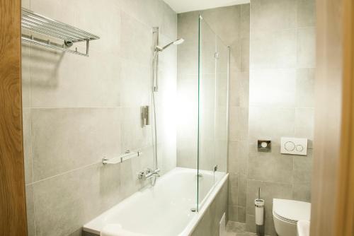Koupelna v ubytování Penzión & Wellness MERIDIANA Bojnice rezort