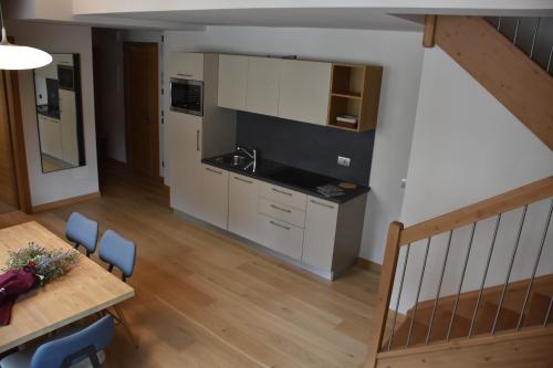 Kuchyň nebo kuchyňský kout v ubytování Residence Langes
