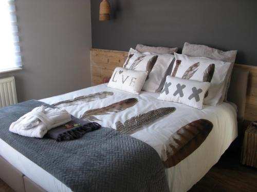 Katil atau katil-katil dalam bilik di BCozy vakantievilla Belgie