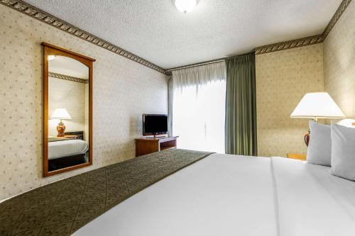 Кровать или кровати в номере Quality Inn & Suites Silicon Valley