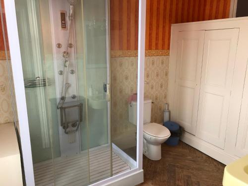 ルダンにあるDomaine Lesabailleのバスルーム(シャワー、トイレ付)
