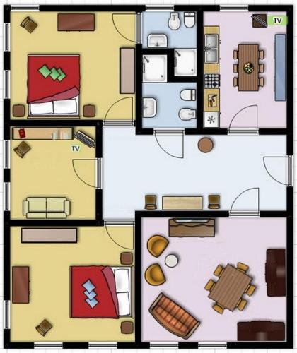 a floor plan of a house at Alvisiano in Venice